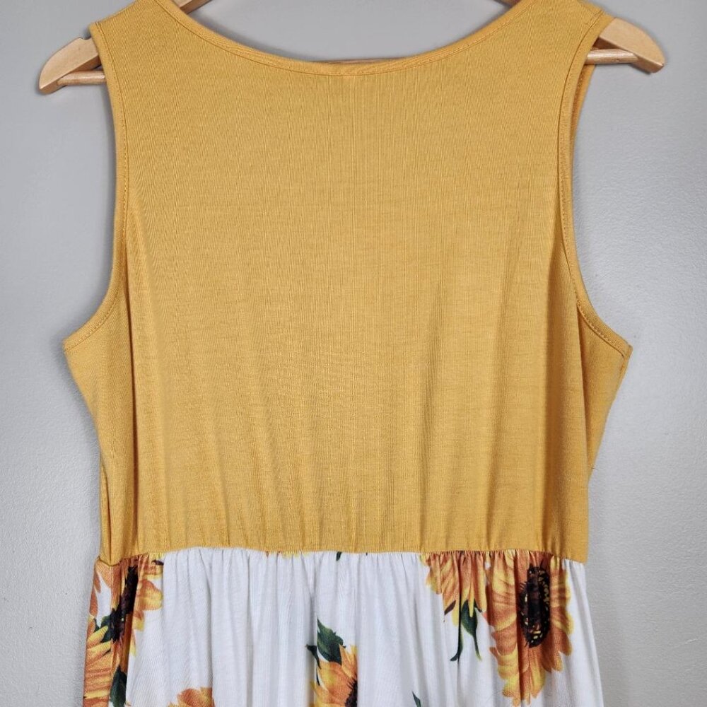 Woman's Sunflower Maxi Dress From Mommy & Me Set - Picture 6 of 8